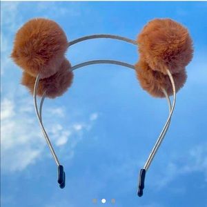 light brown Pom Pom headband